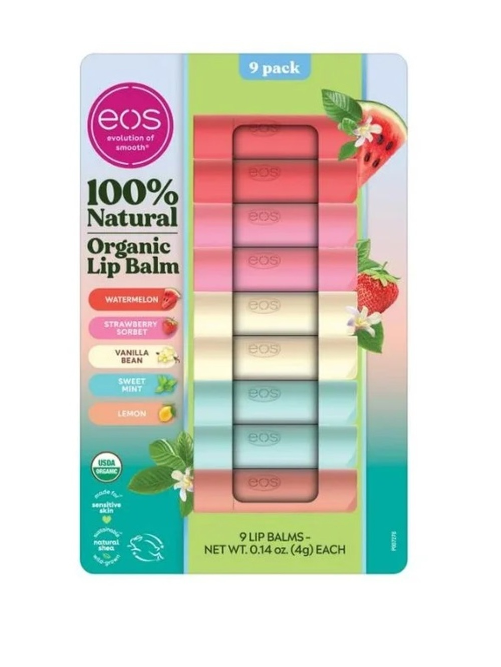 eos Organic Lip Balm 9-Pack — New